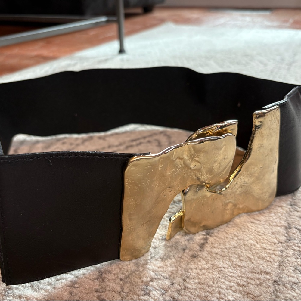 Black and Gold Women's Belt Gianfranco Ferré